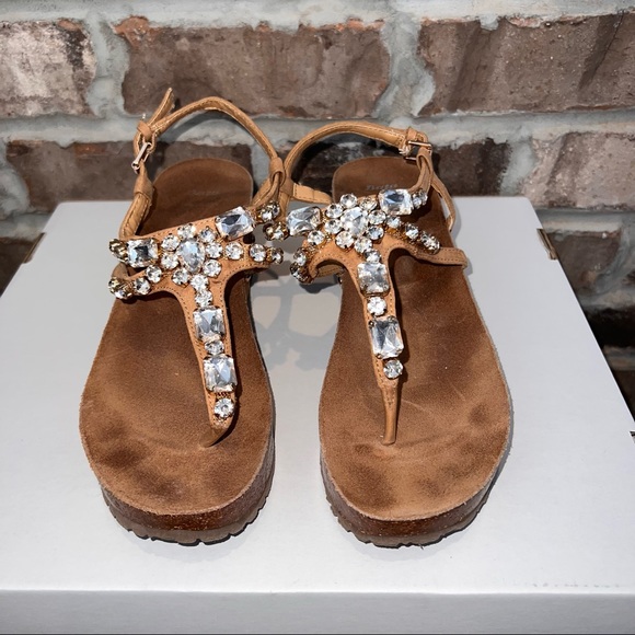 Rhinestone heel sandals- Italian Shoe - Picture 2 of 6